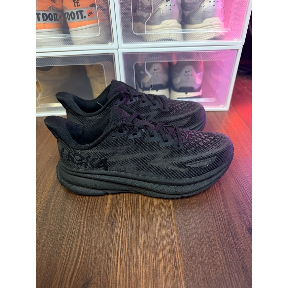 Size 8 - Hoka One One HOKA Clifton 9 Triple Black Womens 1127896-BBLC